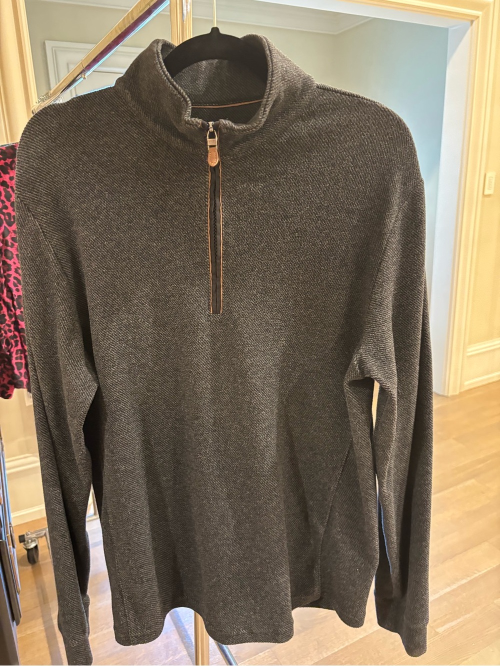 Vineyard Vines Men's Charcoal Zip-Up Sweater